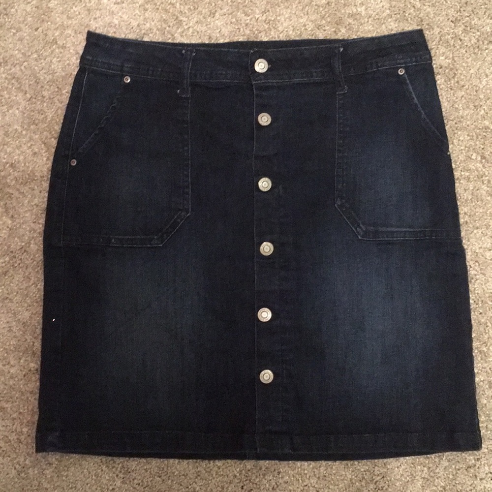 Jean Button Down Skirt